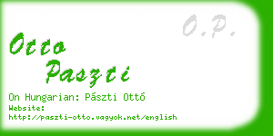 otto paszti business card